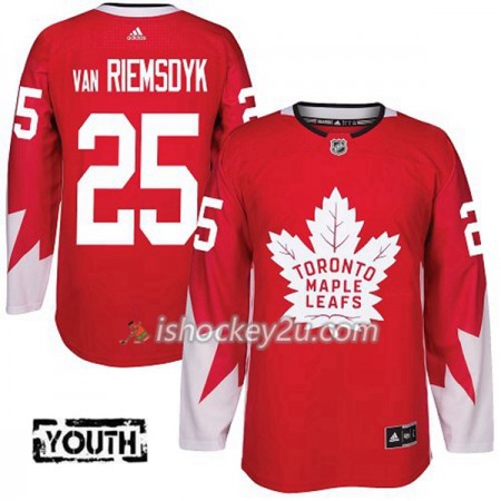 Børn NHL Toronto Maple Leafs Trøje James Van Riemsdyk 25 Adidas 2017-2018 Rød Authentic